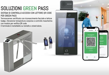Soluzioni green pass: controllo accessi con verifica QR code